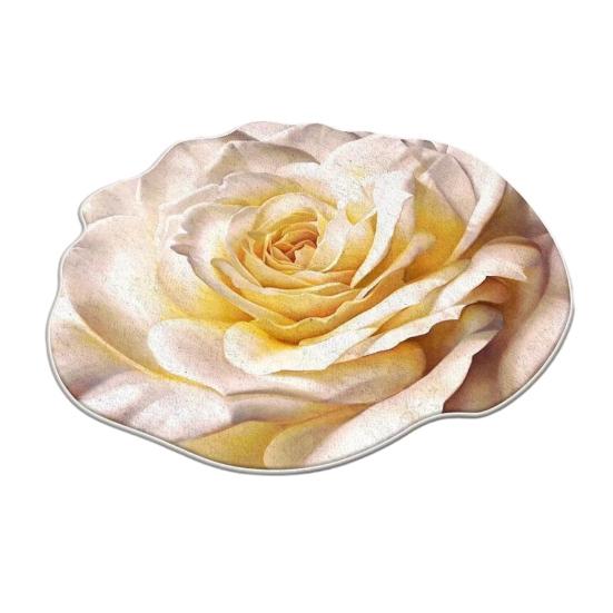 3D Цветочный Ковер Абсорбирующий Быстросохнущий Неправильной Формы Плюшевый Цветочный Напольный Коврик Моющийся Нескользящий Ковер для Гостиной Спальни Ванной Комнаты Кухни Декоративный