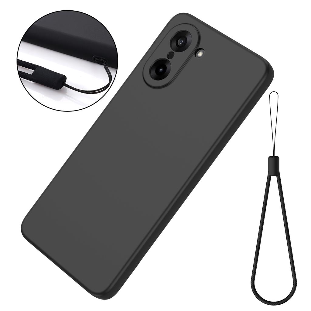 For OnePlus Nord CE5 5G Liquid Silicone Case Phone Back Cover with Hand Strap