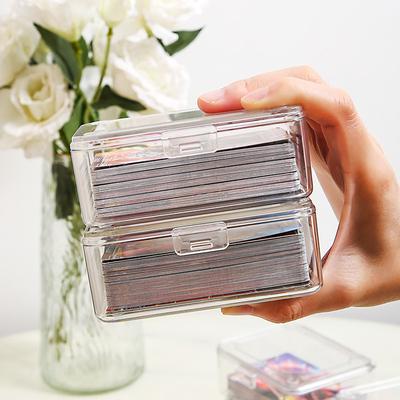 Прозрачный Idol Kpop Star Po Storage Box с откидной крышкой Pocards Holder