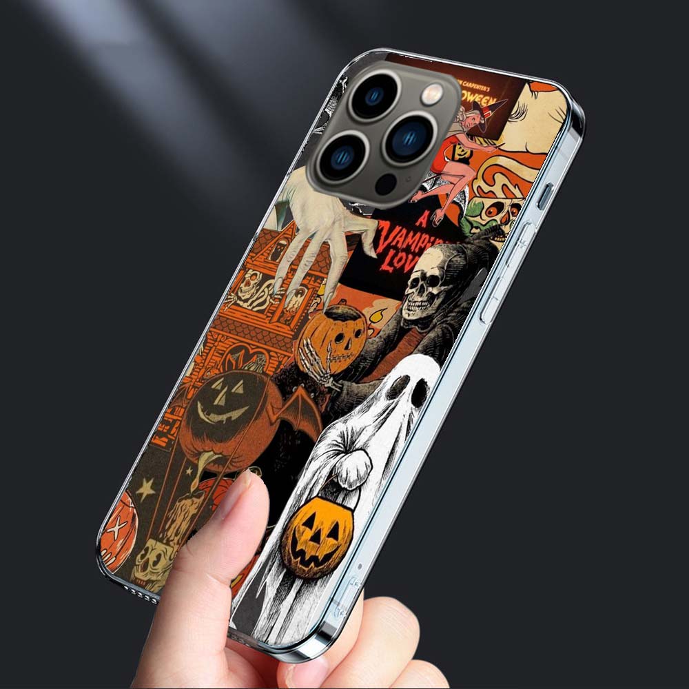 Хэллоуин Осеннее Искусство Кот-Ведьма Чехол для Телефона Для Iphone 16E 15 Pro 14 Plus 17E 16 17 Pro Max Air 11 12 13 Mini Ударопрочный Capa Cut