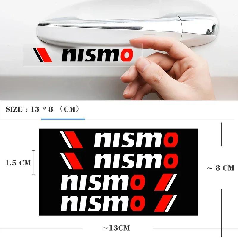4 шт. Наклейка на ручку двери автомобиля для Nissan Nismo Логотип Qashqai J11 J12 Teana Altima Ariya Juke Murano Micra Kicks X-trail T32 T31