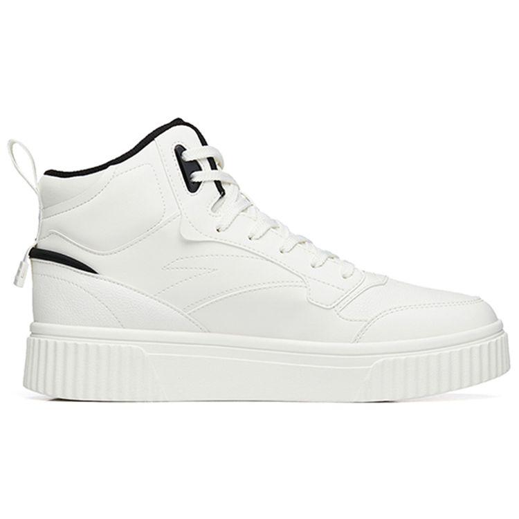Anta Lifestyle Series Non-Slip High-Top Skate Shoes Men Sneakers White Black 912248015-1