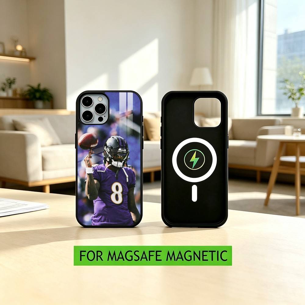 Lamar Jackson American Football 8 Phone Case For iPhone17,16,15,14,13,12,11 Plus,Pro Magnetic with Magsafe Wireless Charging