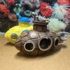 1pc Submarine Aquarium Decoration with Two Float Balls Resinous Fish Tank Accessories