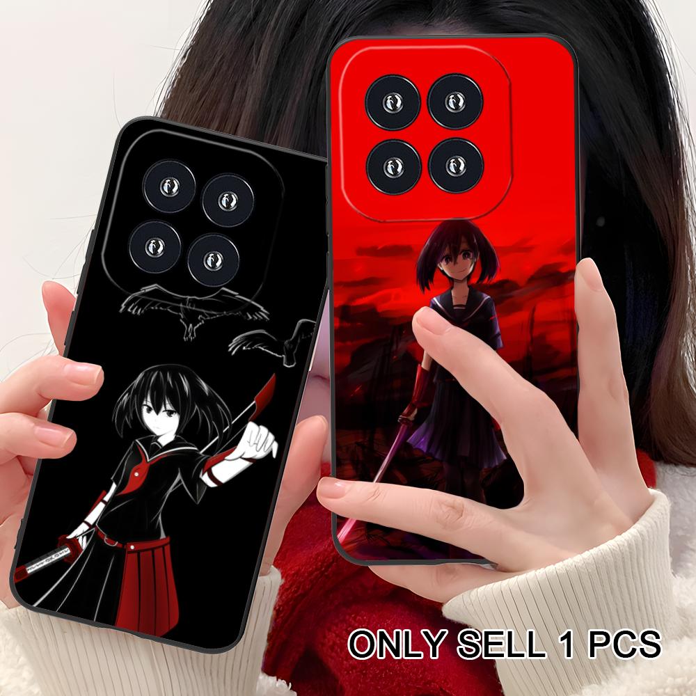Матовый чехол из ТПУ Akame Kurome для мобильного телефона Xiaomi 15 14 13 12 Mi 11 T Ultra Lite Pro S X 5G, цветная печать