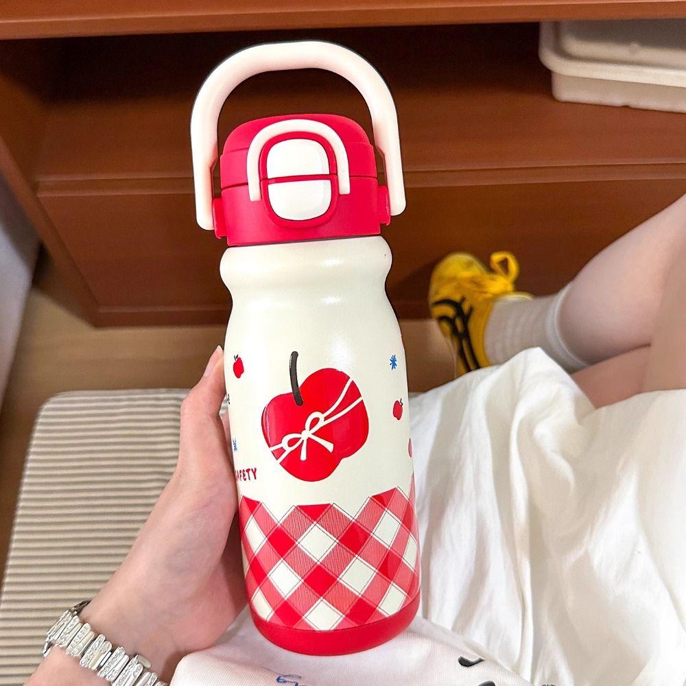 500ml Vacuum-insulated Bottle With Handle Thermos Water Bottle Drinkware Insulated Cup  School