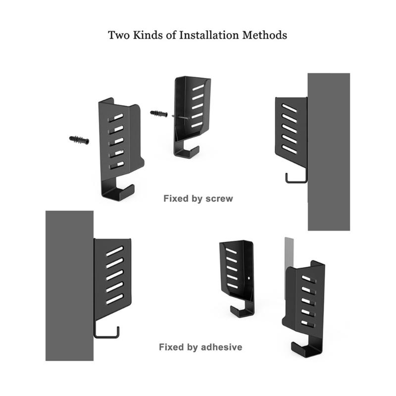 Регулируемая настенная подставка для роутеров для ТВ-боксов, ноутбуков и многого другого. Вмещает устройства толщиной до 4 см.
