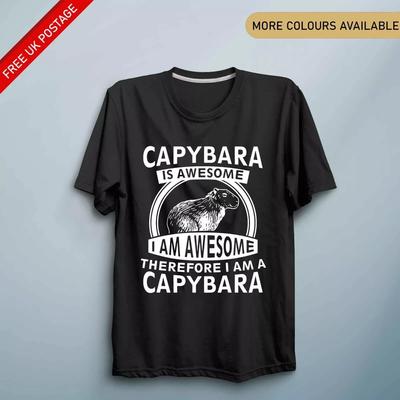 Футболка "Капибара Потрясающая" Смешной Подарок Любителю Животных Унисекс Капибара Футболка Топ