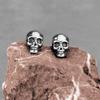 Hiphop Style Skeleton Stud Earrings Creative Mini Ear Clip Personality Earrings  Party Earrings