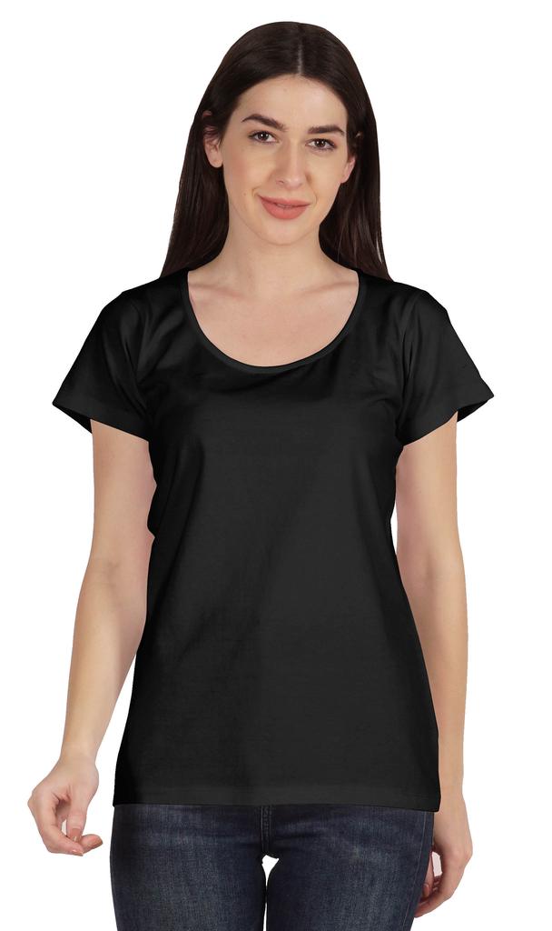 Inkmeso Scoop Neck Basic Tee Casual Short Sleeve Cotton Plain Tshirt Top