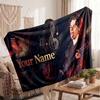 Harry Styles Flannel Blanket, Custom Name Text Personalized Soft Throw Blanket Home Decor Gift