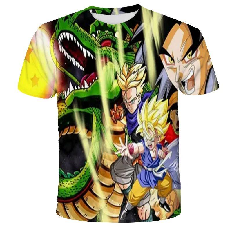 Мужская футболка Dragon Ball 2026 для взрослых, летняя, с коротким рукавом, детская