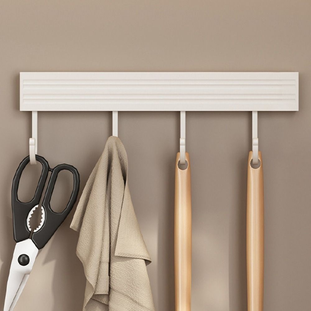 20/30/40/50cm Kitchen Utensils Rack Rail Kitchen Hook Rack Wall Hanging Rod Rack Kitchenware