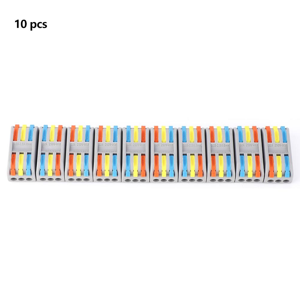 10 шт. PCT33 разъем для быстрой проводки 3 в 3 выхода электрический кабель док-станция терминал цветной