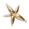 5pcs High Quality Additional Weight Line Sinkers Hook Connector Fishing Lead fall Sinker Brass