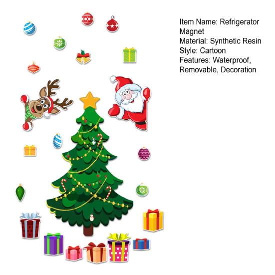 23 шт./компл. магнит на холодильник в виде рождественской елки, водонепроницаемый, Рождественская елка, Санта-Лось, подарочная коробка, магнит на холодильник