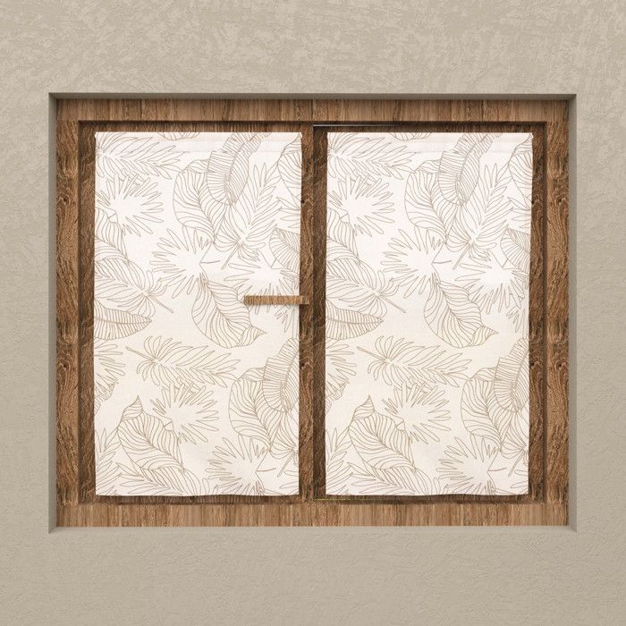 Paire de brise bise 60x90 cm CELIA taupe, par Soleil d'Ocre