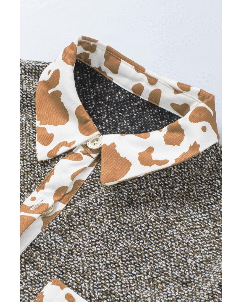 Azura Exchange Лоскутная куртка-рубашка на пуговицах