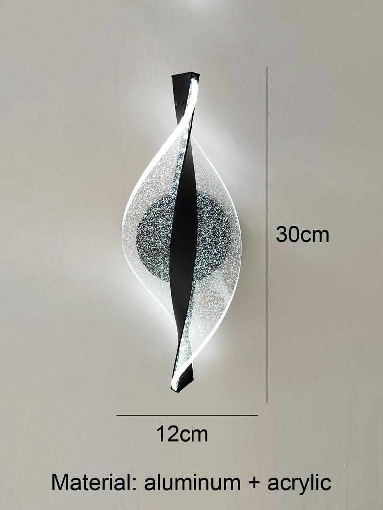 Luxury LED Modern Acrylic Gold/Black Wall Sconce,Hallways,Bedroom Night light,Outdoor Interior Lighting Wall Lamp Home Decor