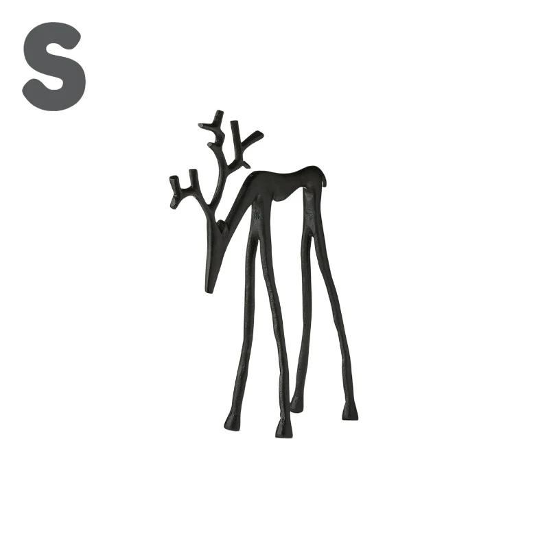 1 Nordic Reindeer Figurine Home Decor Imported Christmas Ornament Durable Plastic Miniature Model Living Room Decoration