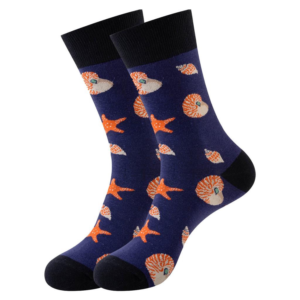 5 pairs of trendy mid-calf socks for men: fun and quirky designs
