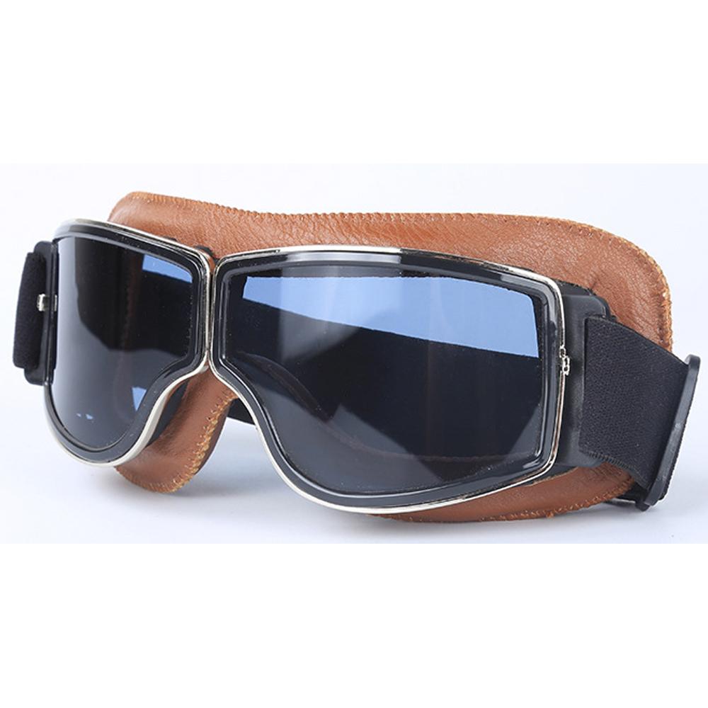 Motorcycle Vintage Retro Sunglasses Leather Goggles Glasses For Vespa Vintage Glass Motorcycle Motocross Goggles Ski