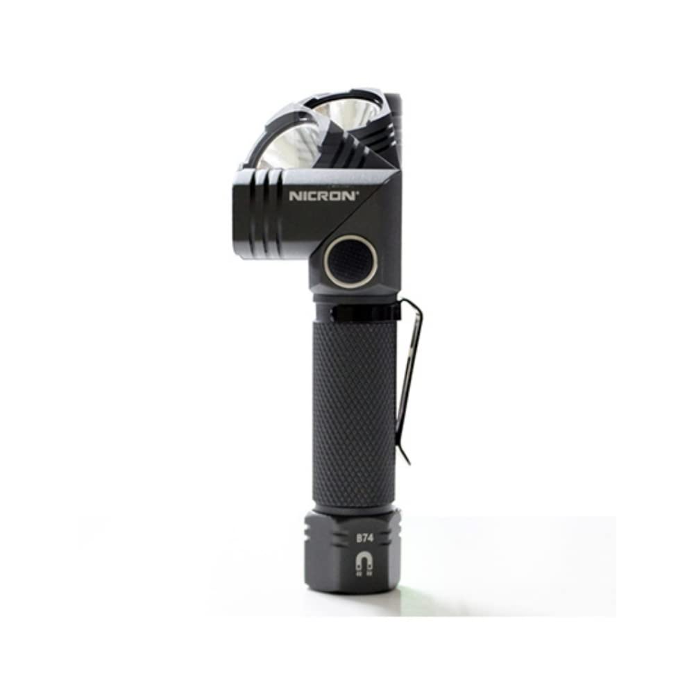 NICRON UV LED Handheld Clip Chest Mountain Black Light, L-Shaped, Swivel, Included, Magnet, Light, Small, Hands-Free, Compact, Portable, Outdoor,