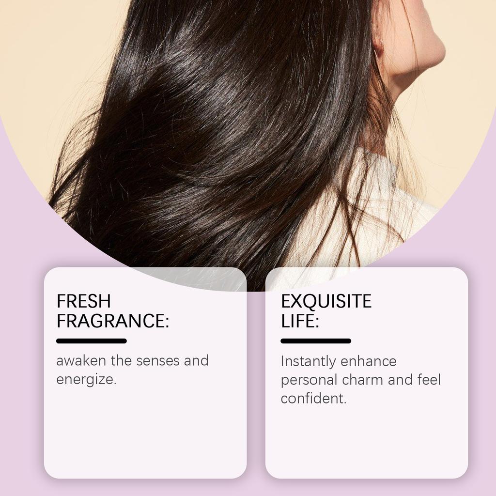 Roxelis Rose Hair Spray Perfume Body Fragrance Long Lasting Eau de Toilette Fresh Moisturizing Charming Retention Fine Mist Perfume