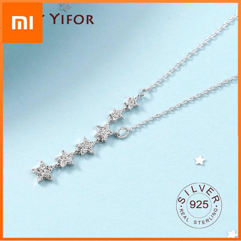 Xiaomi Серебристая цепочка женская элегантная цепочка модные звезды кисточка ювелирные изделия из стерлингового серебра круглая r цепочка