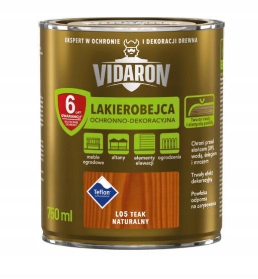 Vidaron Protective And Decorative Varnish Stain Natural Teak L05 0.75L 1 Pc