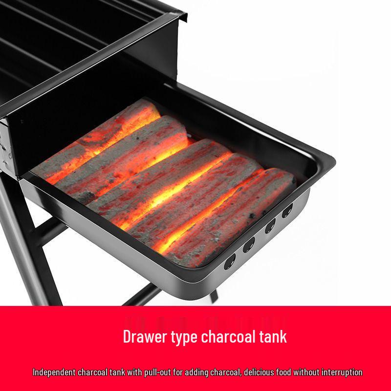 Портативная складная печь-барбекю для кемпинга и пикников