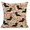 Christmas Sausage Style Cushion Cover Christmas Dog Christmas Home Decorative Pillow Cover Merry Gift 45X45Cm