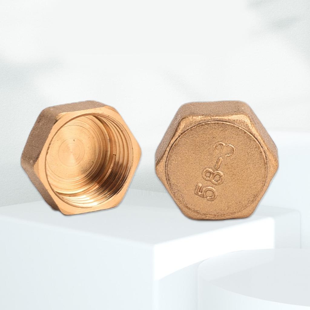 6 шт./компл. Резьбовые концевые уплотнения 1/2"/3/4"/1" Коррозионностойкие заглушки для труб, латунные заглушки, заглушки для шлангов, заглушки для труб, уплотнительные заглушки