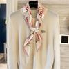 NINA SOLOR Floral Twill Mulberry Silk Scarf