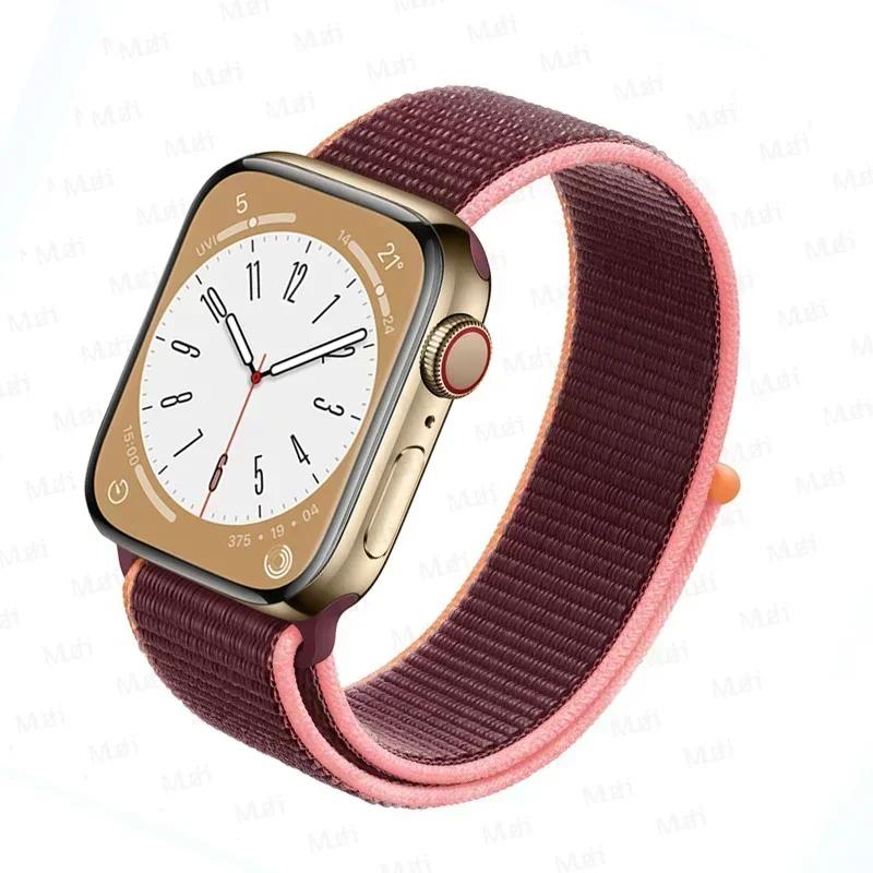 Нейлоновый ремешок-петля для ремешков Apple Watch 46 мм 44 мм 40 мм 45 мм 41 мм 42 мм Спортивный браслет iwatch Ultra 2 49 мм Серии 10 9 8 se 7 6 5 4 Ремешок