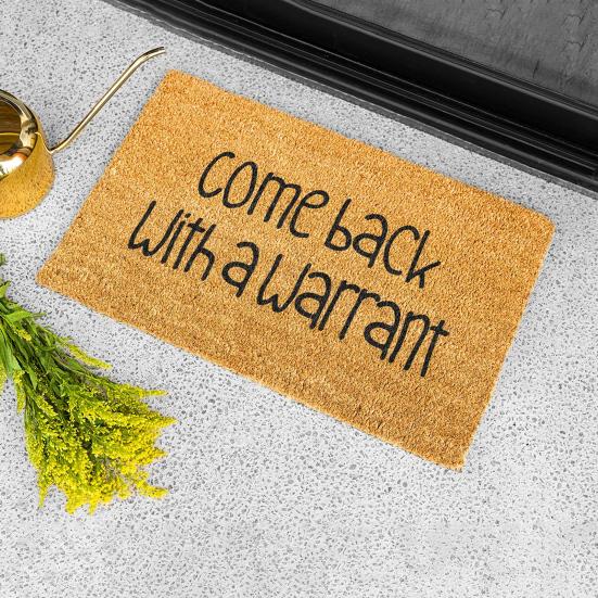 Забавная прихожая Коврик для двери Вернись с ордером Коврик для двери Рустикальный противоскользящий коврик для пола