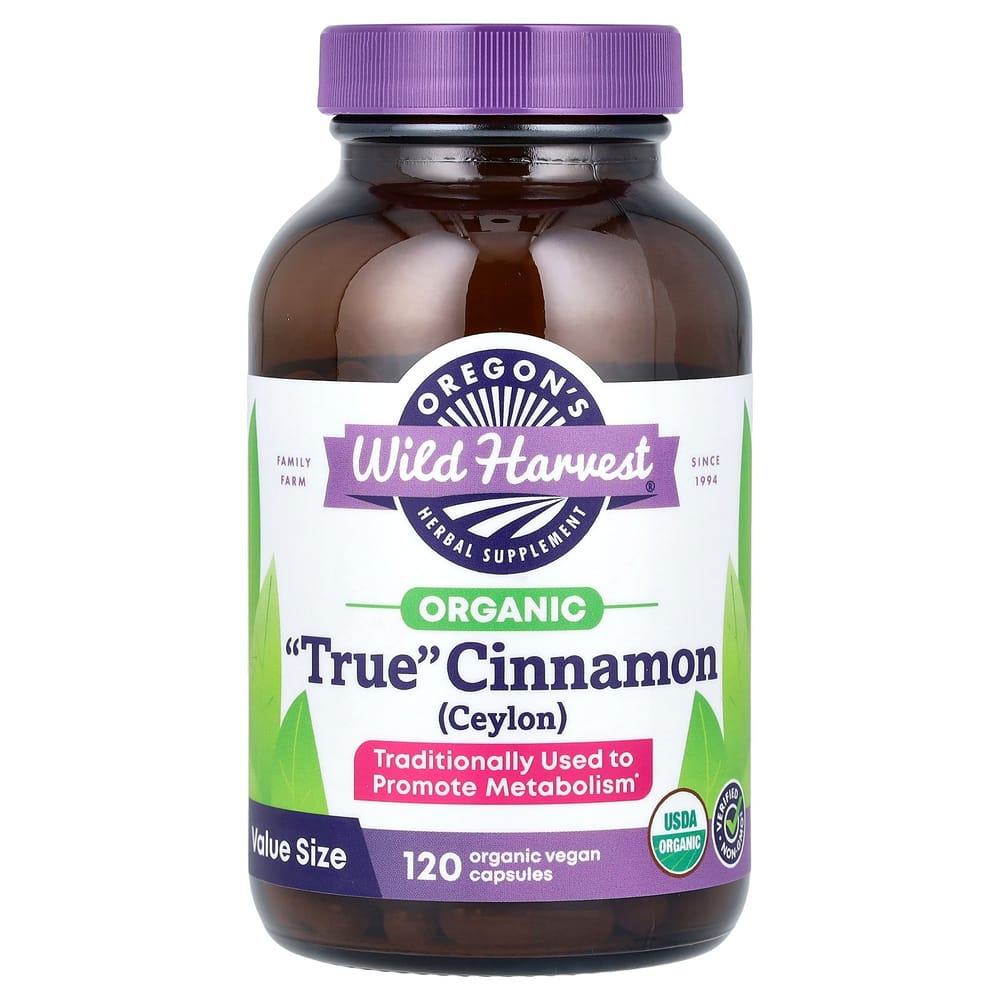 Oregon's Wild Harvest True Cinnamon Capsules, 120 Tablets