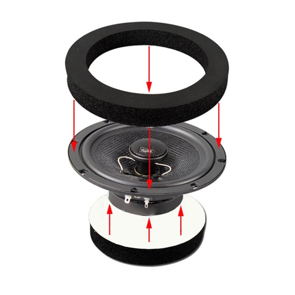 4 шт. Автомобильные дверные динамики, звукоизолирующие кольца, круглая накладка