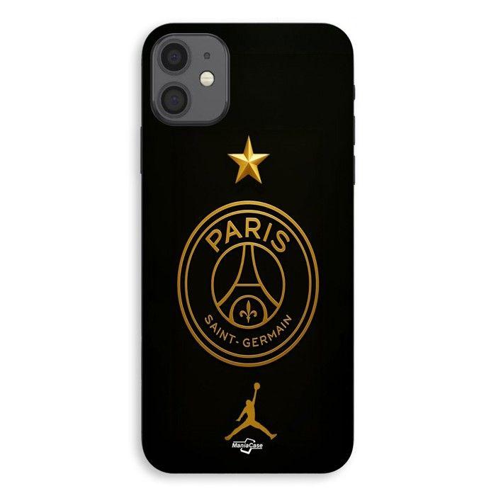 Coque Pour iPhone 11 PSG logo jordan doré étoile champion Maniacase
