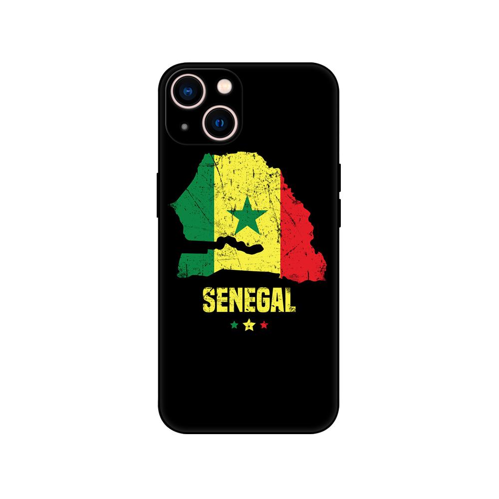 Black Tpu Case For Samsung Galaxy M53 M13 M62 A12 A22 A32 A42 A52 A72 4g 5g A20S Back Cover Senegal Flag
