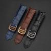 Оригинальный кожаный ремешок для часов Cartier Pasha Серии Специальный Вогнутый Ремешок Мужской Женский Черный Коричневый 21x15мм 20x12мм 18x10мм