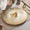 Ceramic Dinner Plate Restaurant Creative Flat Plate Steak Plate Dessert Plates Snack Plates Sushi Plates Home Circular Tableware