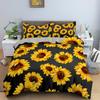 3D Sunflower King Queen Duvet Cover Yellow Flowers Bedding Set Floral Green Leaves Comforter Cover 2/3pcs Polyester Quilt Cover
