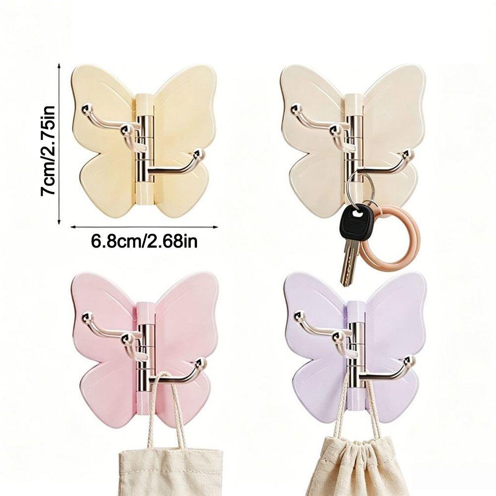 1/4PCS Self Adhesive Rotating Wall Hook Waterproof Adhesive Wall Hook Kitchen Bathroom Storage