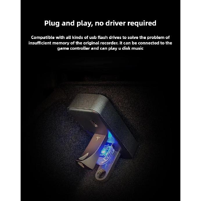 2026 New for Tesla Model Y New Model 3 Glove Box USB Hub Adapter Multi Port Data Sync Charging Docking Station Car Accessories