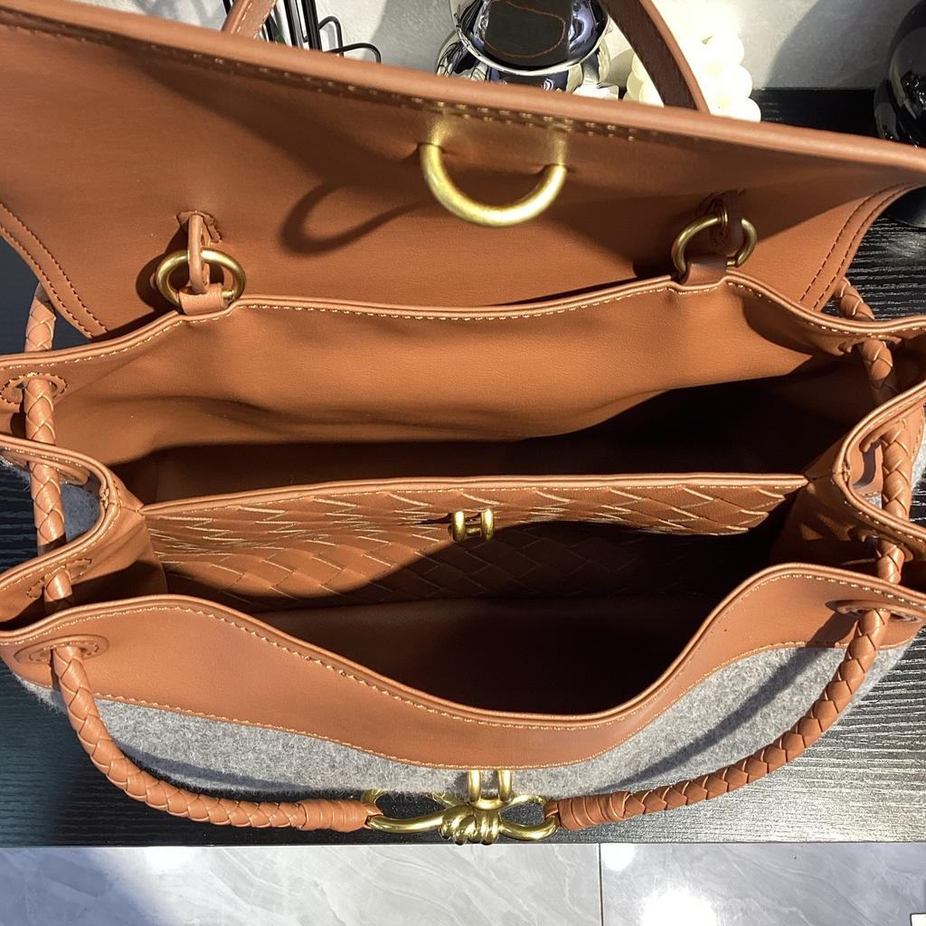 Трансграничная высококачественная шерстяная сумка-тоут женская 2026 новая с пряжкой-бантом сумка через плечо сумка-мессенджер