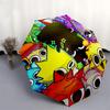 Vibrant Colors Themed Automatic Opening and Closing Umbrella, Compact Travel Umbrella, Lightweight and Portable, Suitable for Beach Commutin