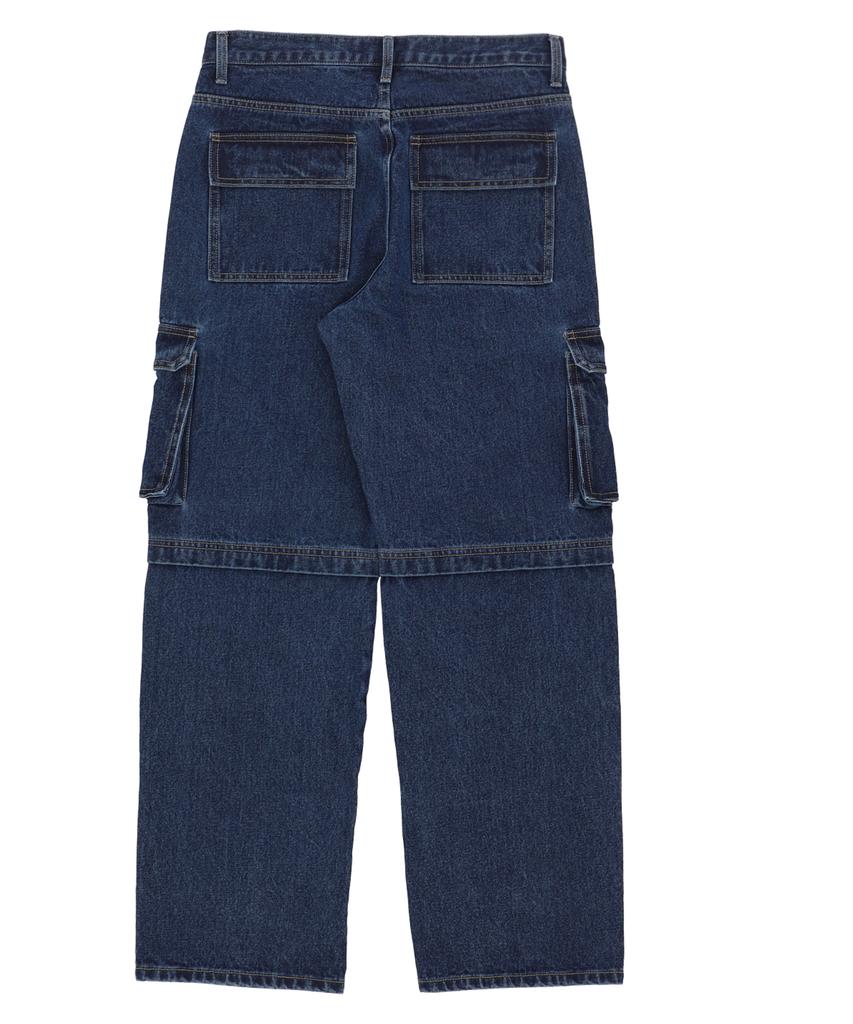 FIELDWORKER Cargo Pocket Wide Denim [Blue]
