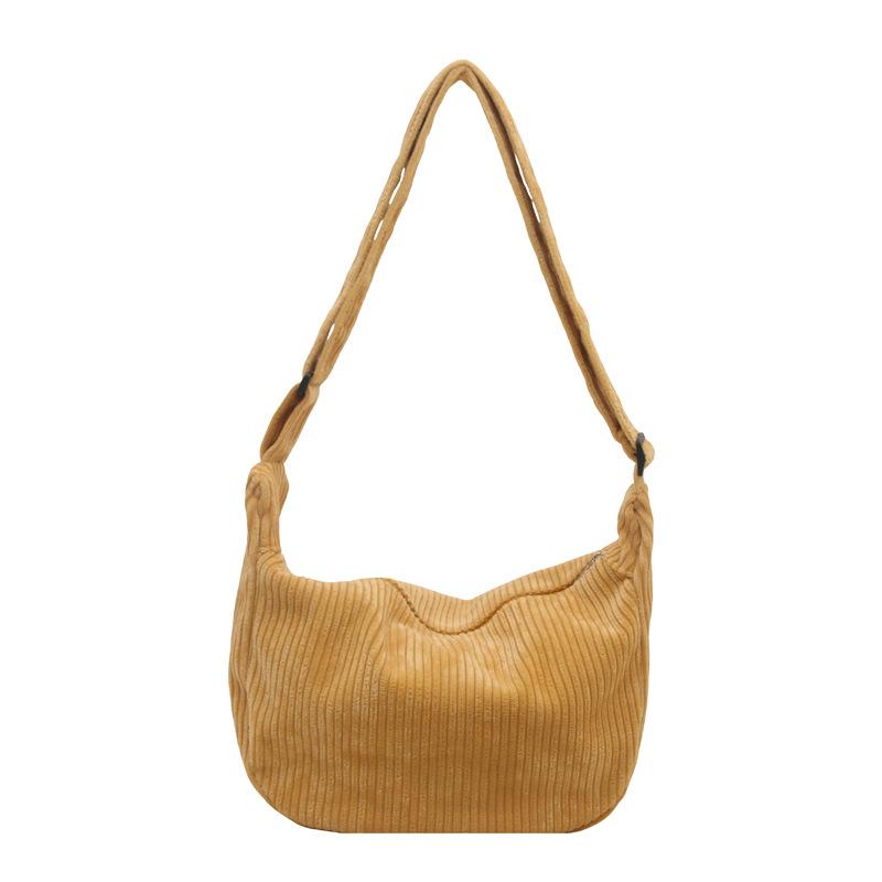 Вельветовая ленивая сумка-мессенджер на одно плечо в японском стиле, литературная, шикарная, студенческая, повседневная, корейская версия, женская простая сумка-пельмень