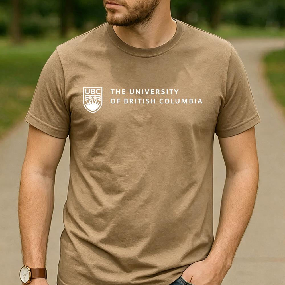 Vintage Retro The University of British Columbia Logo Cotton Graphic T Shirt Unisex Short Sleeve Alumni Graduate Holiday Tee
